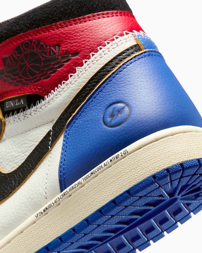 Air Jordan 1 Retro High OG SP Fragment x Union LA Varsity Red Sport Royal - Imagen 6