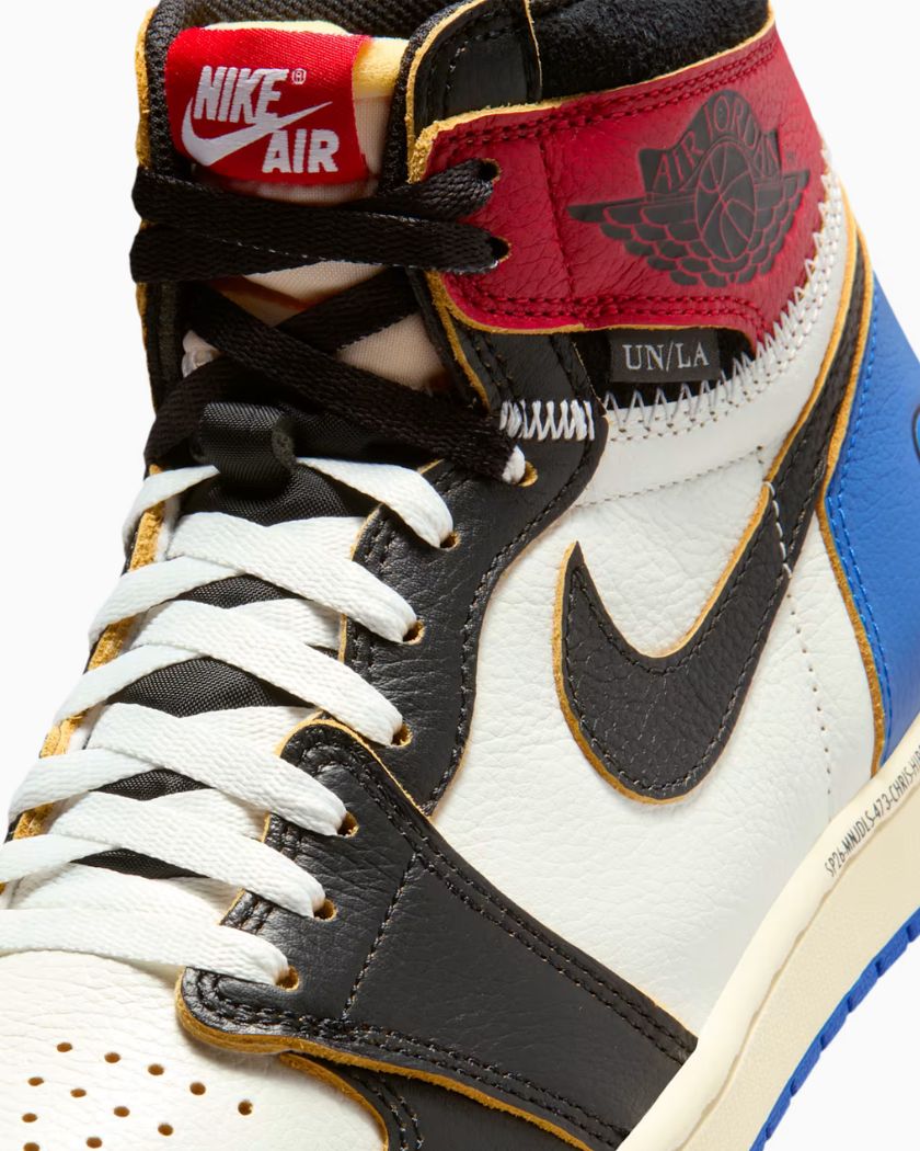 Air Jordan 1 Retro High OG SP Fragment x Union LA Varsity Red Sport Royal - Imagen 5