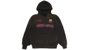 Travis Scott x Nike x FC Barcelona Spray Logo Hoodie Black