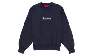 Supreme Washed Box Logo Crewneck Navy
