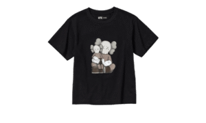 Uniqlo T-Shirt KAWS Black Graphic