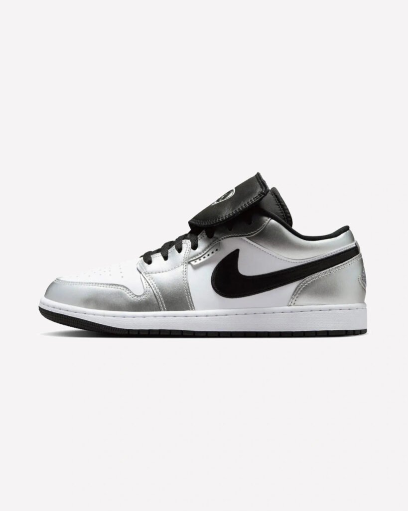 Air Jordan 1 Low SE Metallic Silver Tiempo