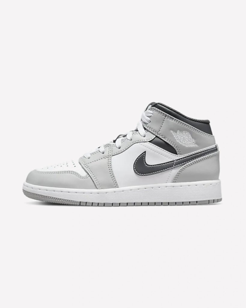 Air Jordan 1 Mid Light Smoke Grey Anthracite (GS)