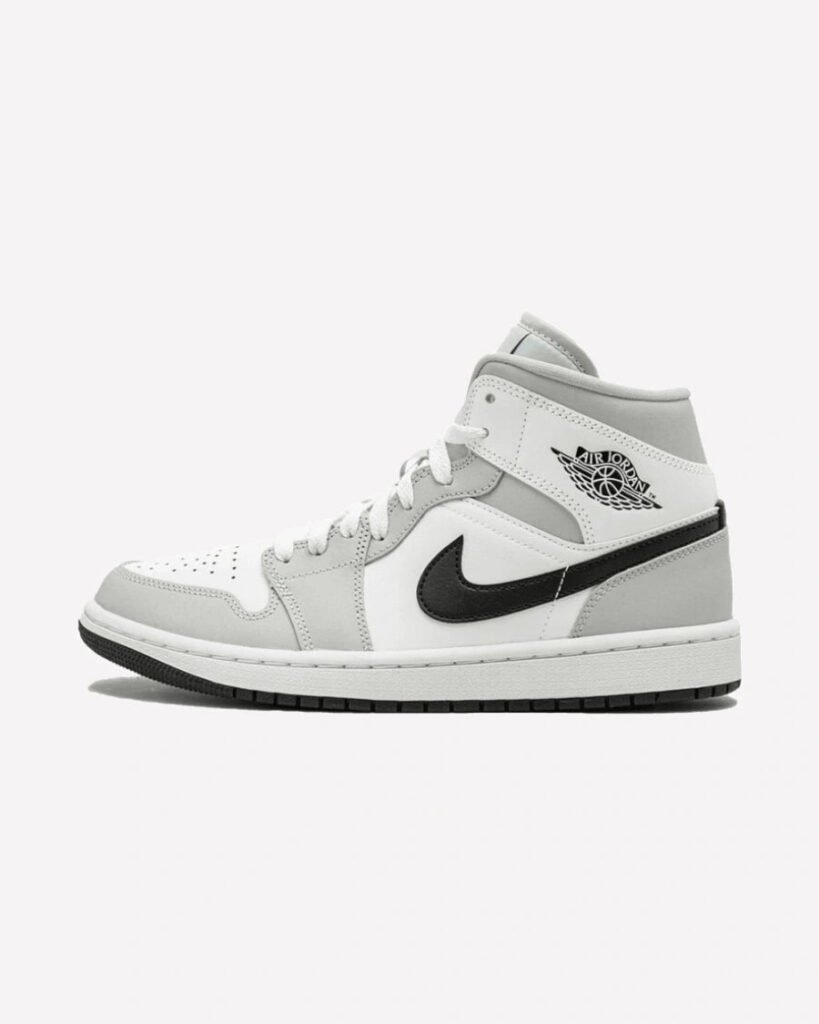 Air Jordan 1 Mid Light Smoke Grey Black