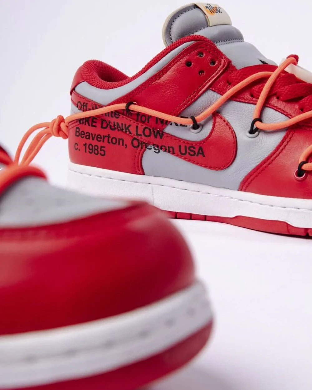 Nike Dunk Low Off-White University Red - Imagen 6