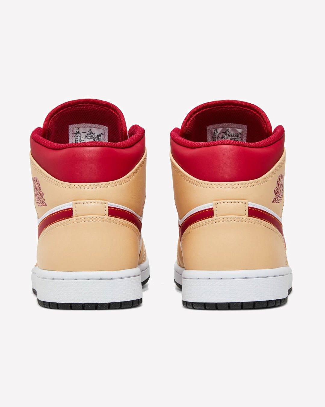 Air Jordan 1 Mid Light Curry Cardinal - Imagen 3